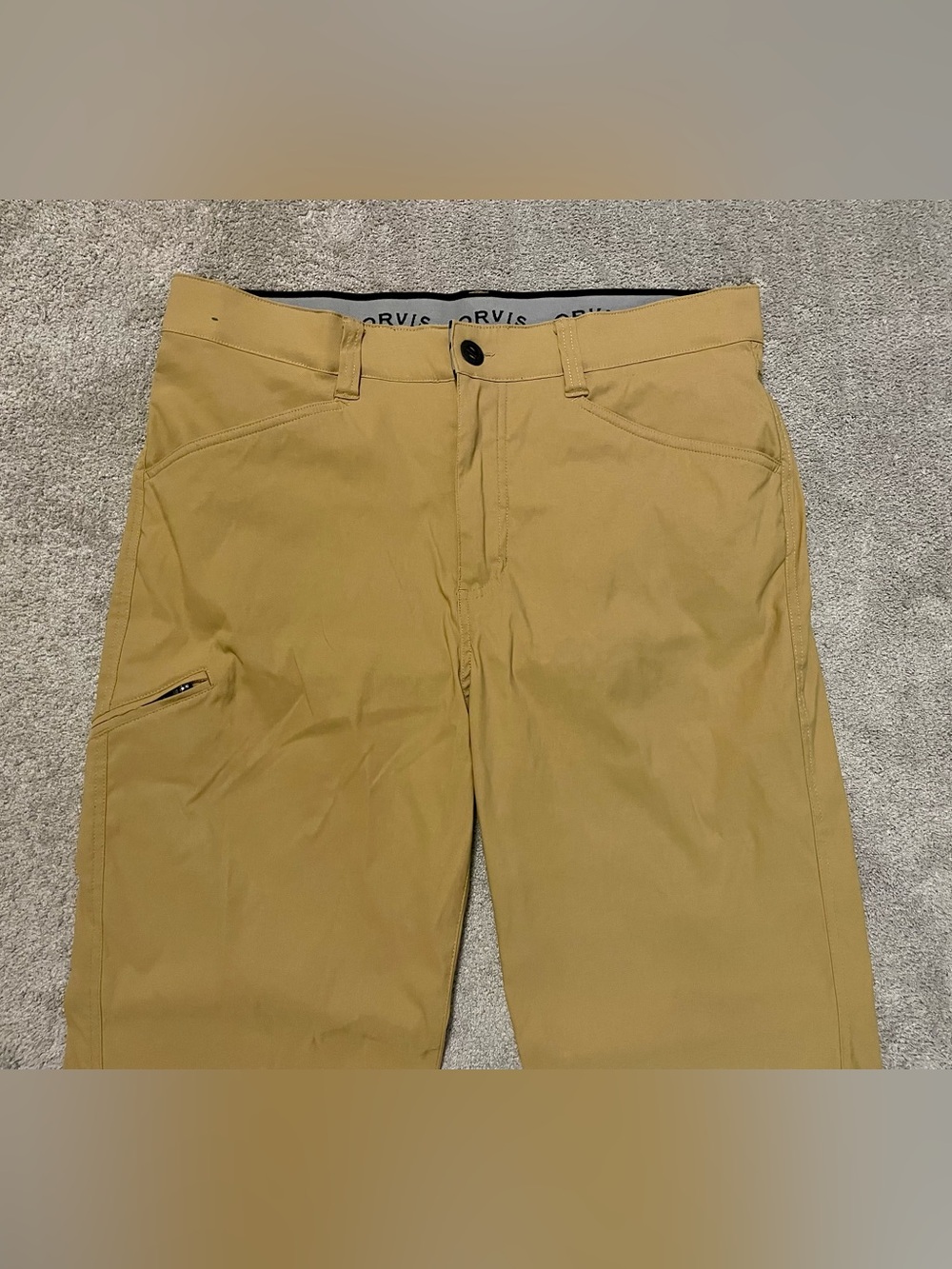 Orvis Tech Pants Mens 36x30 Walnut Water Repellent Stretch Hiking 1716851 - Picture 2 of 16